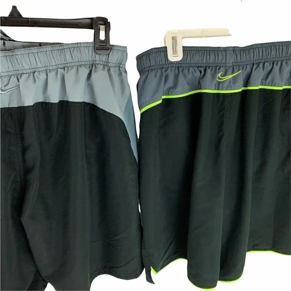 Nike Men's Size XL Swim Trunks Swim Shorts Lot of Two Elastic Waist w. Pockets